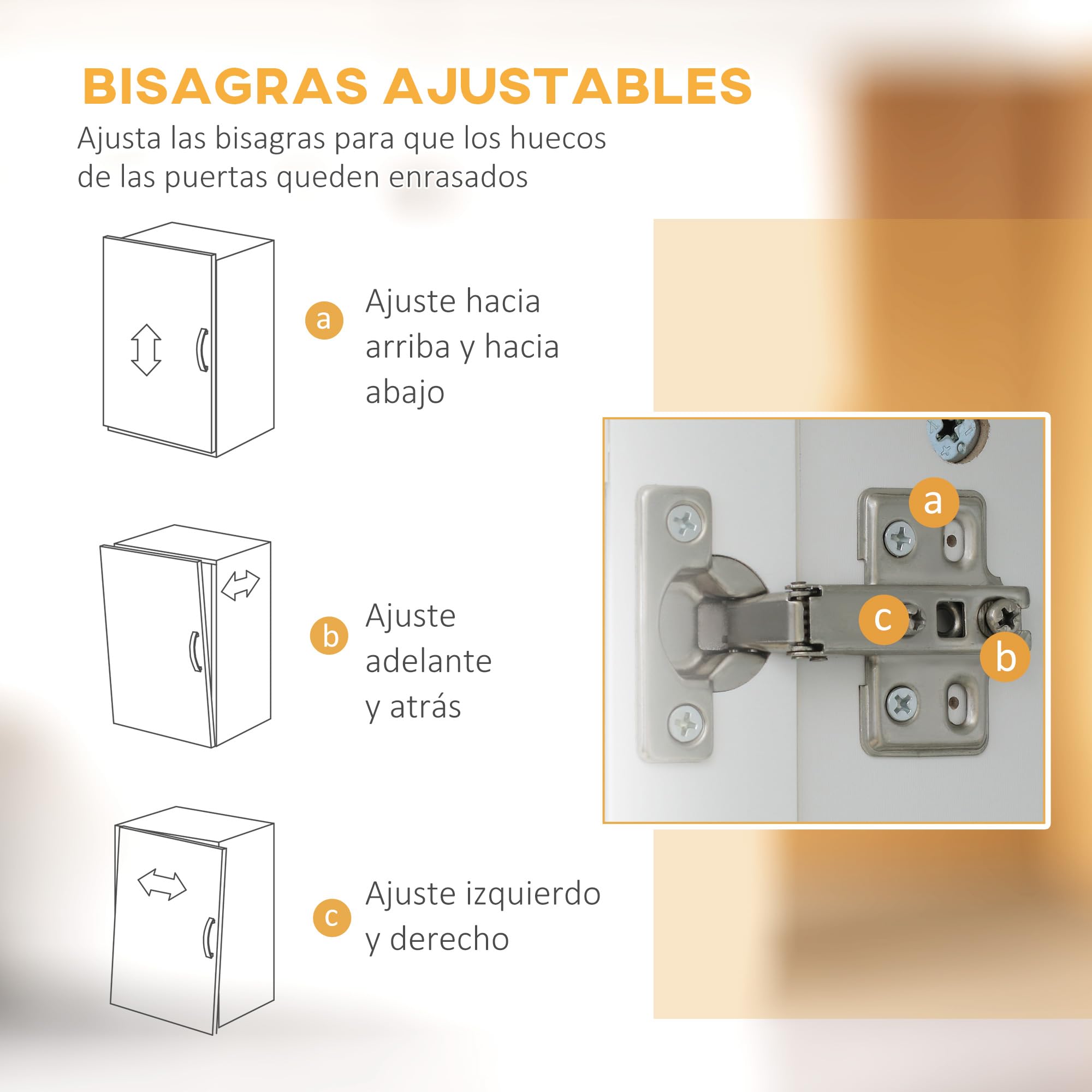 HOMCOM Alacena de Cocina Mueble Buffet de Cocina con 4 Puertas Cajón y Estantes Ajustables para Salón Comedor Estilo Moderno 60x38x161 cm Blanco