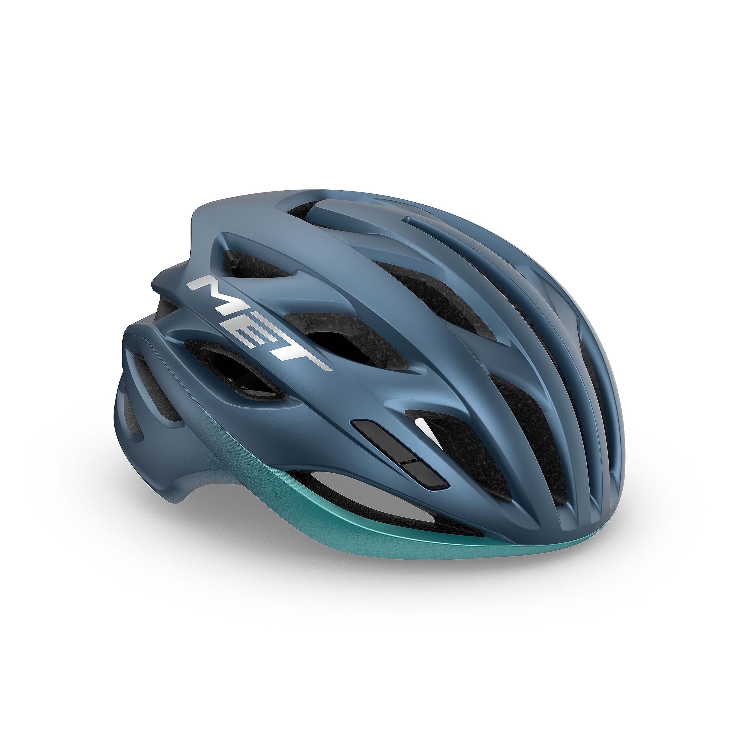 MET Estro MIPS Road Graver Cycling Helmet, Matt Navy Teal, Size 52-56cm