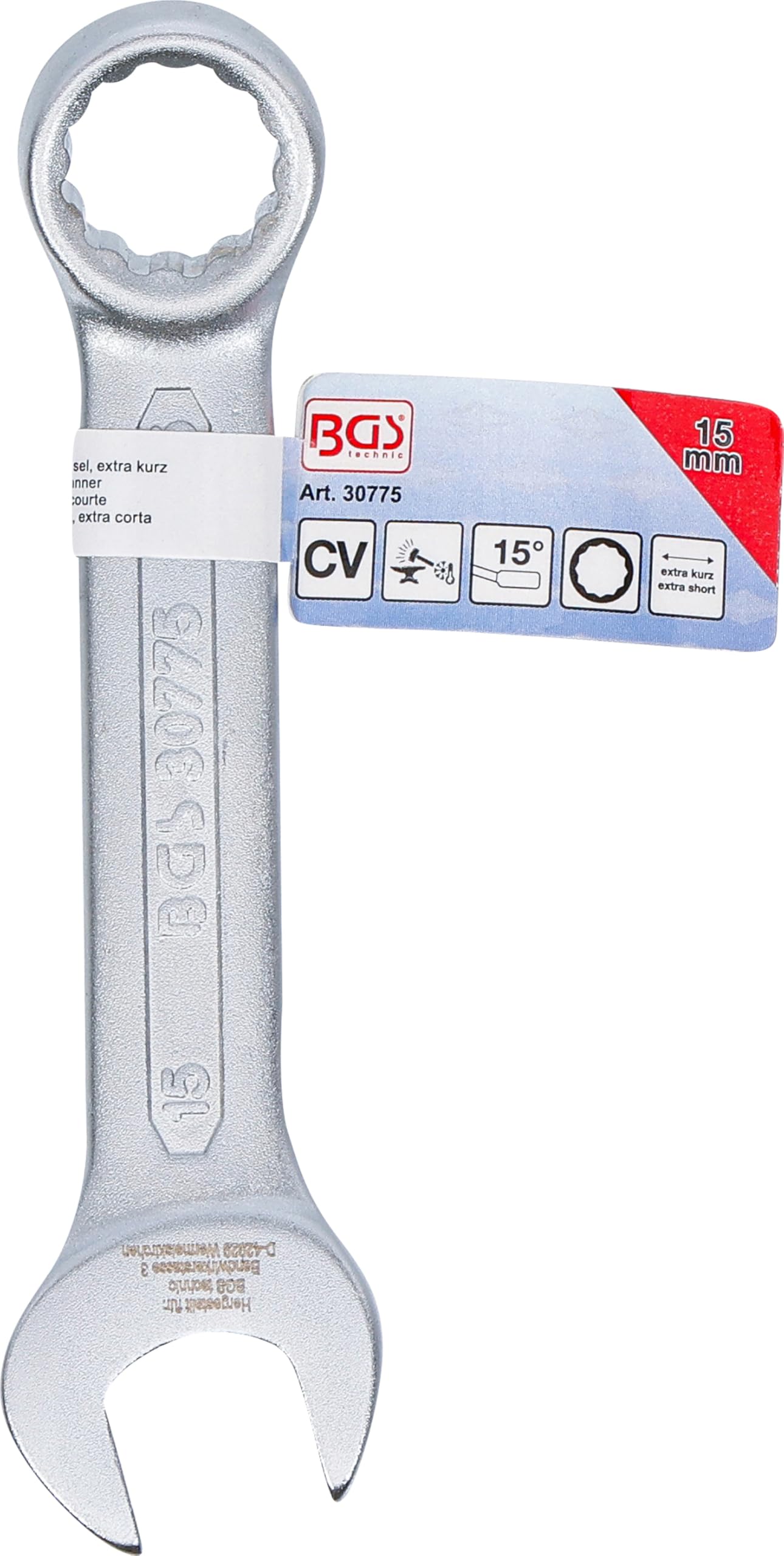 Clé Polygonale à Fourche Extra Courte – BGS 30760, SW 11 Mm, Neuve Et Garantie
