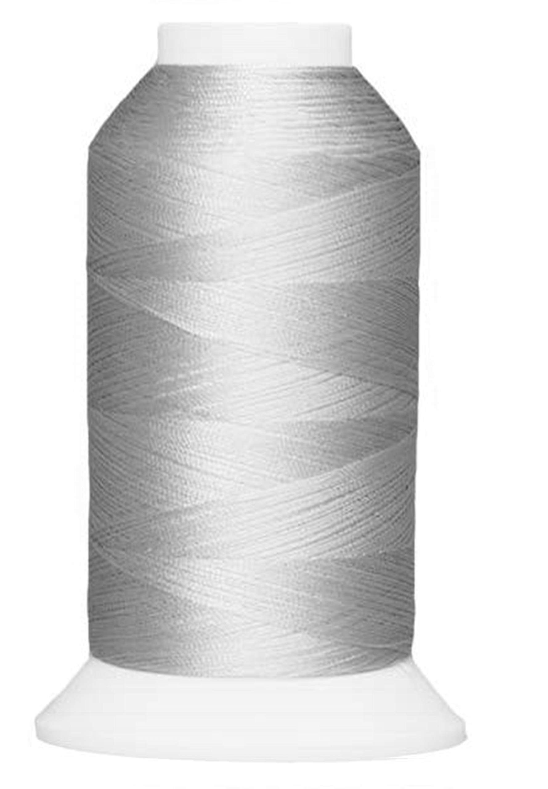 Gcs Silver Rayon Viscose Silk Machine Embroidery Assorted Threads, 120D/2 For Brother Babylock Janome Singer Pfaff Husqvarna Bernina Embroidery And Sewing Machines (Silver)