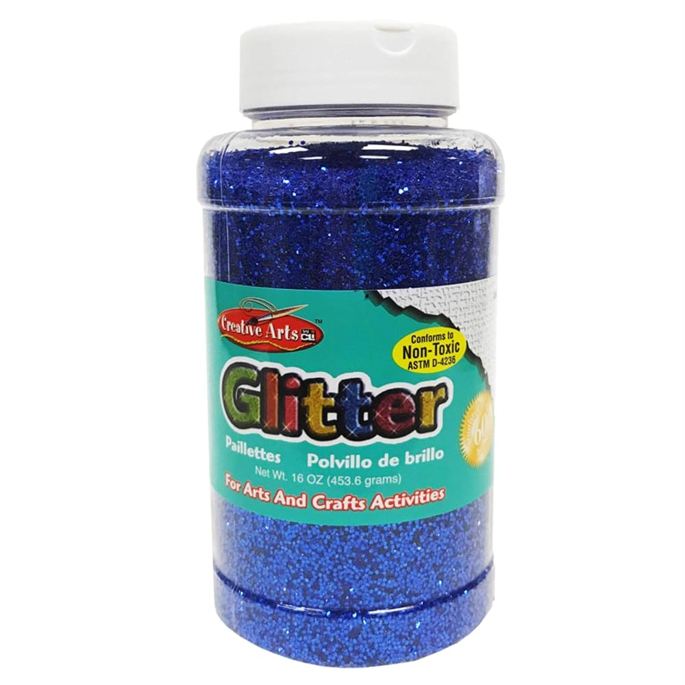 Creative Arts by Charles Leonard Glitter, 16 Ounce Bottle, Blue (41115)