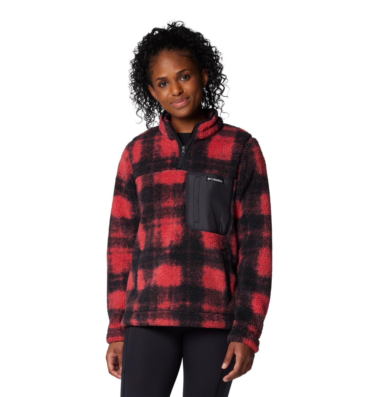 Columbia Women's West Bend 1/4 Zip Ii, Daredevil Omblur Tonal, Medium