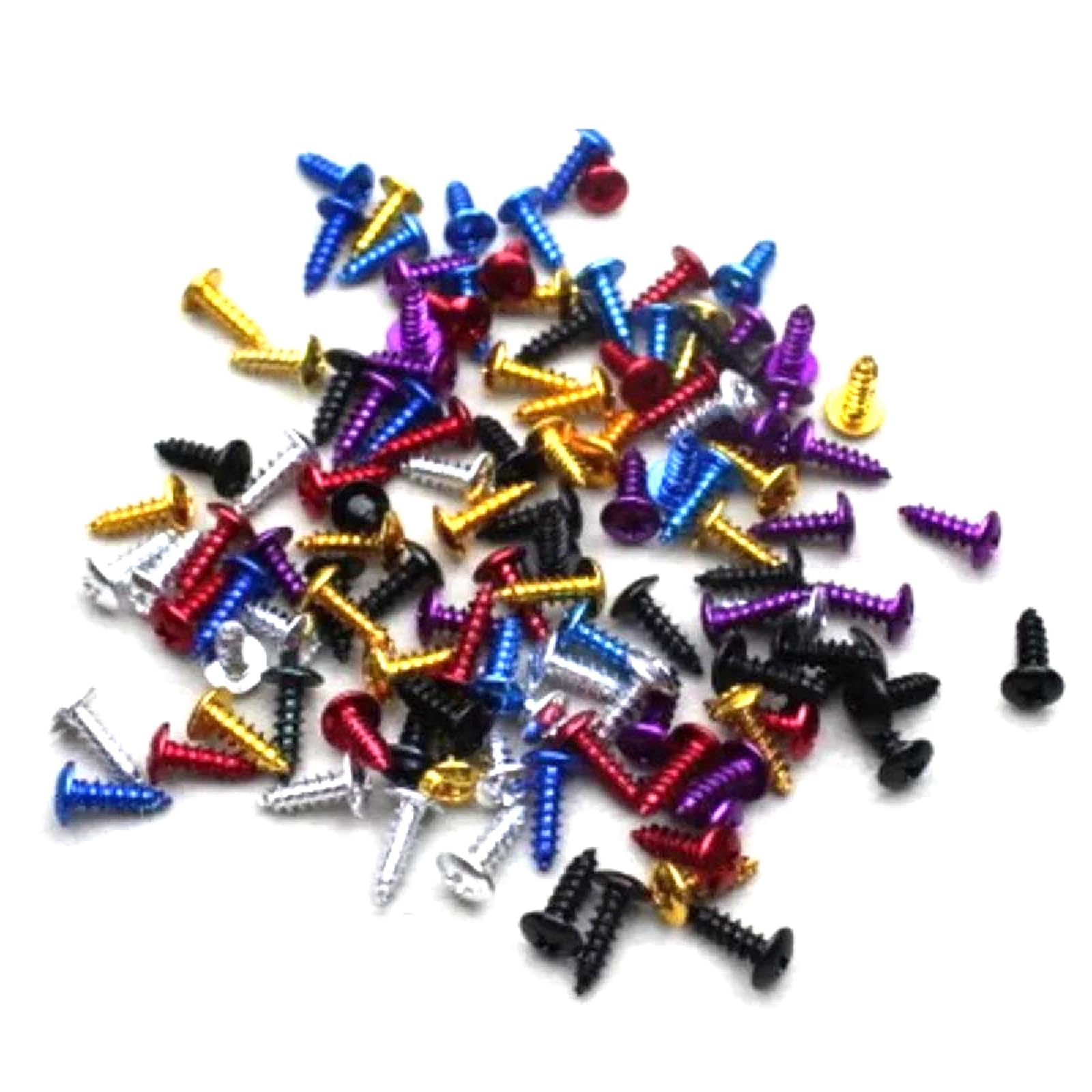 Viti, Viti autofilettanti, Viti autofilettanti a Testa Tonda M5 con Impronta a Croce, Viti in Alluminio Phillips, 20 Pezzi(Purple 20pcs)