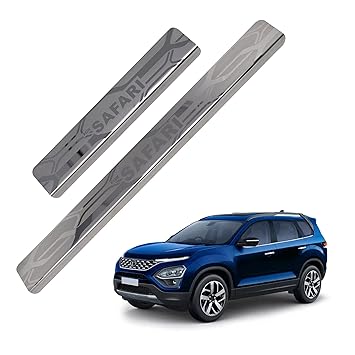 Galio After-Market Car Footsteps Sill Guard Stainless Steel Scuff Plate Compatible with Tata Motors Safari 2021 | Safari Car Accessories