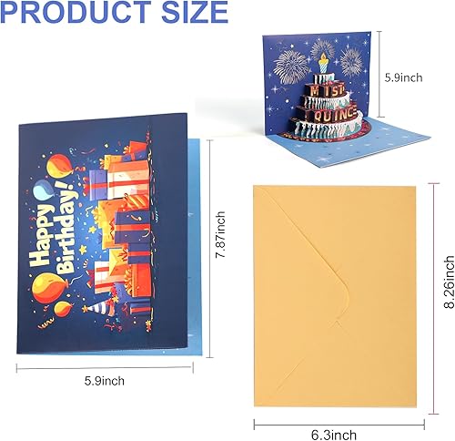 Miniatura 2 de Rotel Tarjeta de quinceañera, luz de pastel emergente y música, tarjeta de feliz cumpleaños 15 para regalos de quinceañera, tarjetas para