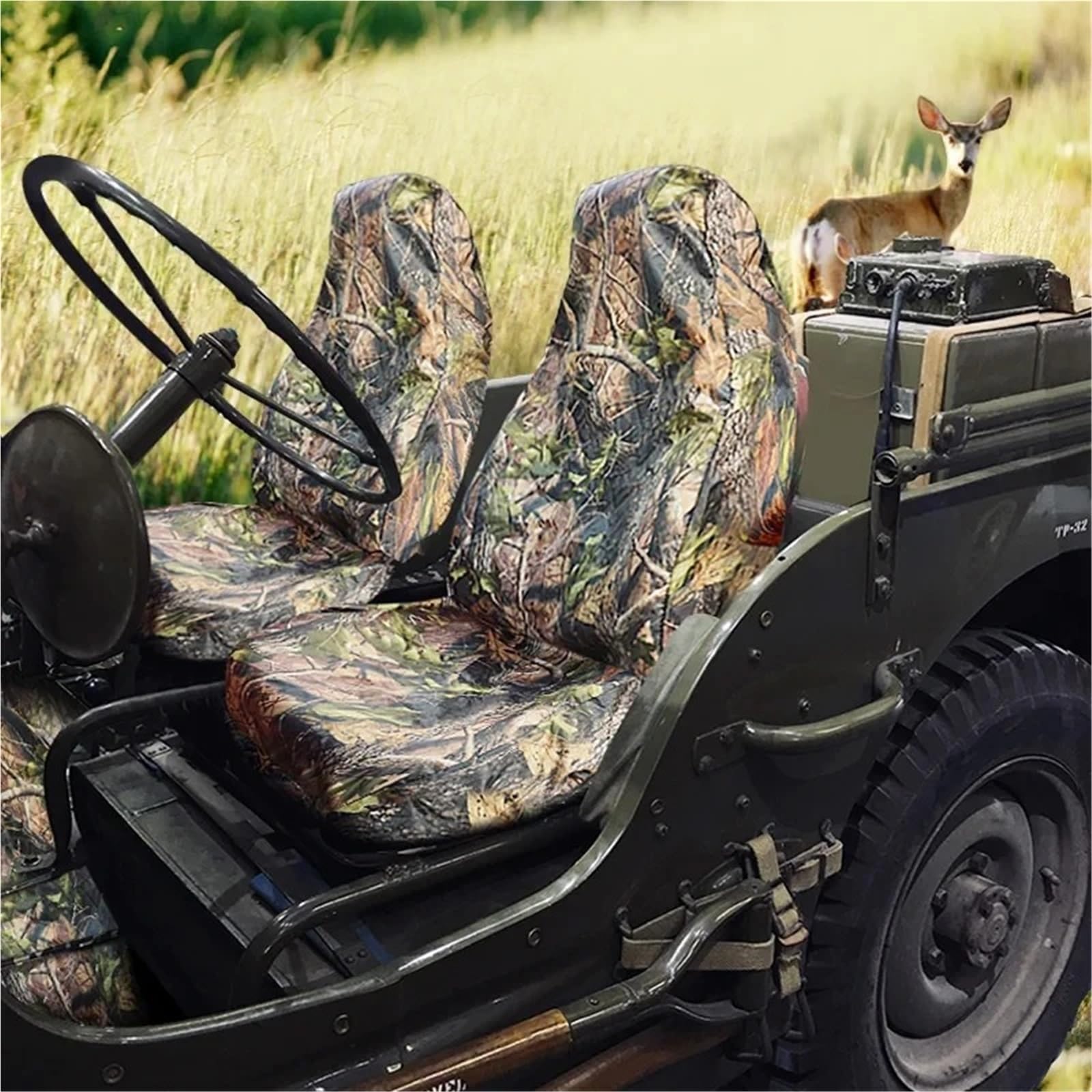 Autositzbezüge Set Auto Camouflage Sitzbezug Universal Wasserdicht Seat Protector Outdoor Jagd Camping Vorne Hinten Sitzbezug Zubehör Auto Schonbezüge(5pcs Seats)