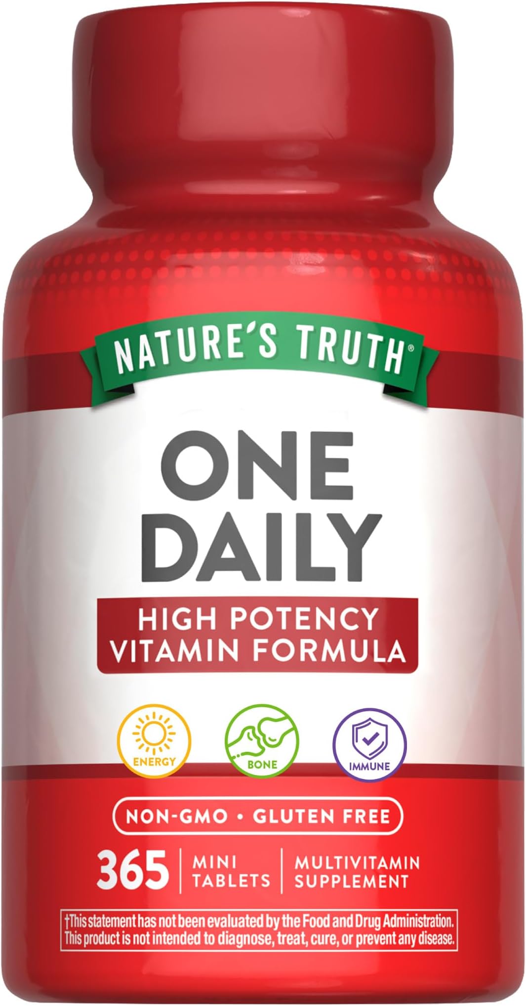 One Daily Multivitamin for Men and Women | 365 Mini Tablets | Non-GMO & Gluten Free Supplement