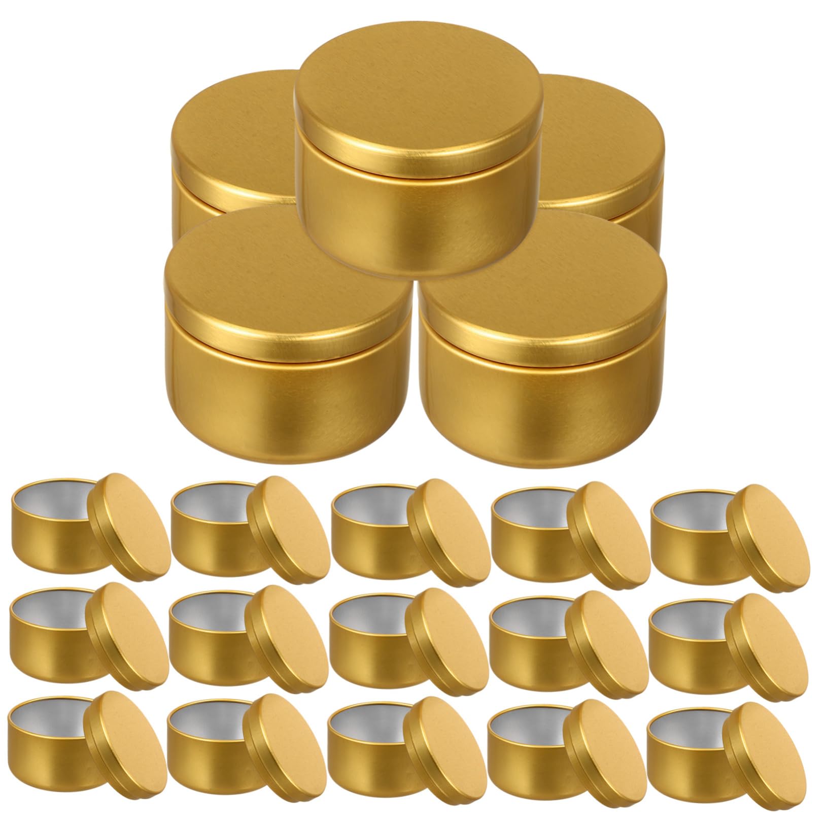 DIYEAH Pcs Round Aluminum Candle Tins Decorative Candle Containers Jar Storage