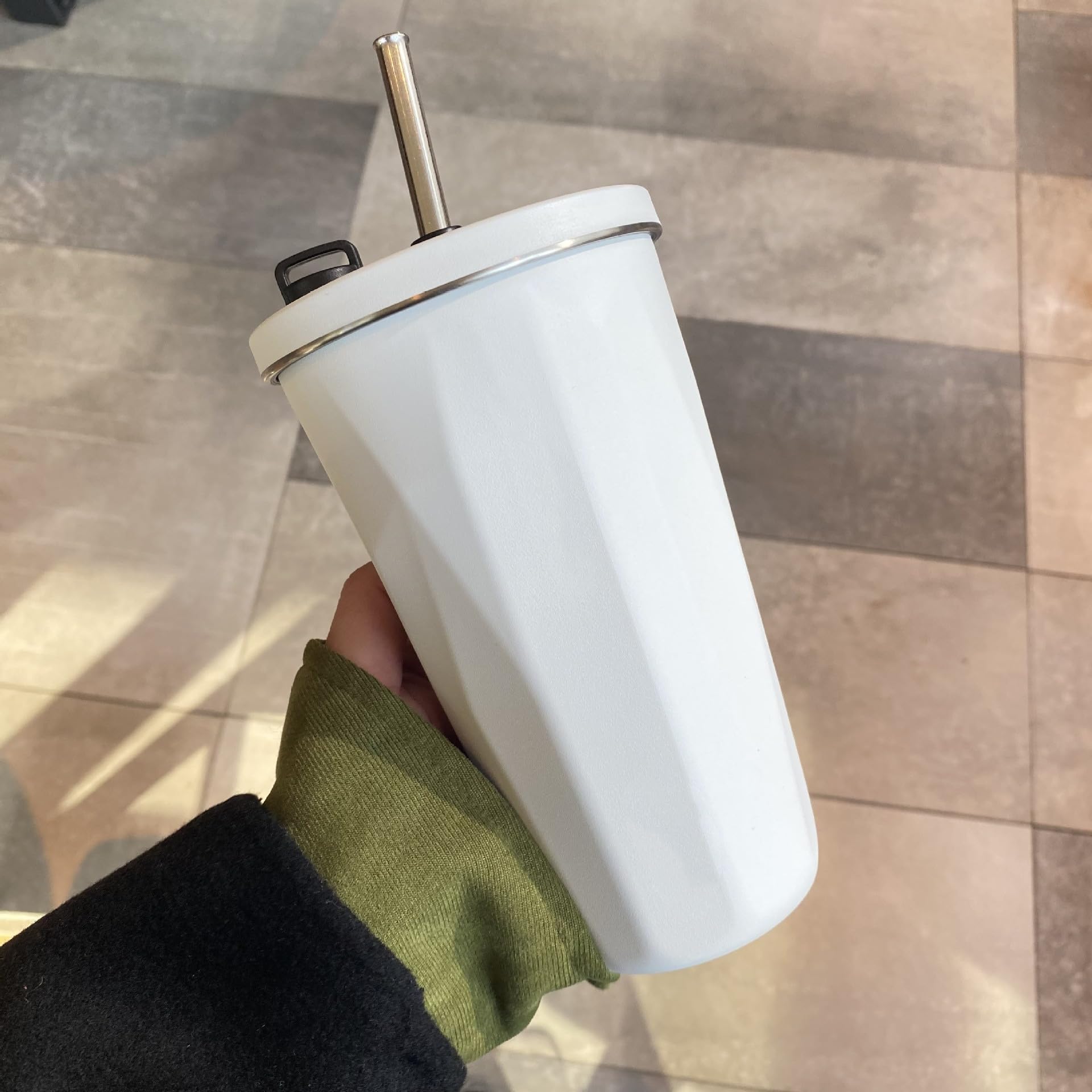 Amazon | ストロー付きタンブラー ふた付き 大容量 ストロー 水筒 真空 