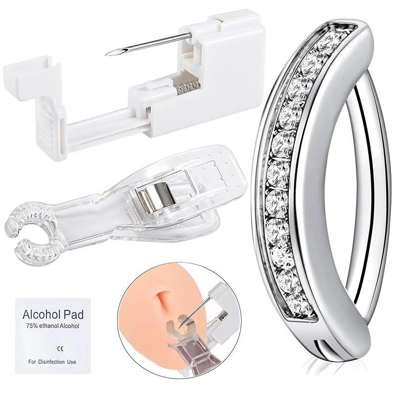 Kit para piercing de umbigo prgislew com 4 peças
