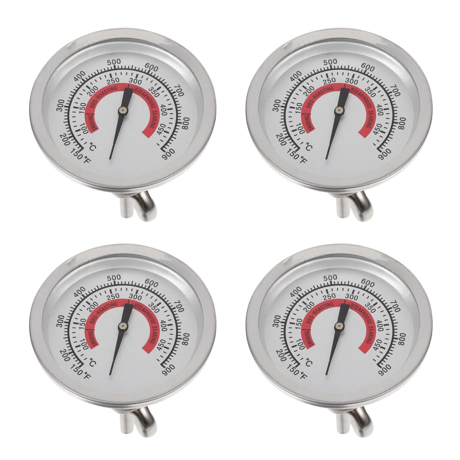 TOYANDONA 4 Pezzi Termometro da Bimetallico Compatto per Misurazione Della Temperatura Strumento Pratico per Bbq e Facile da Usare e Leggero Misurazioni e Accurate
