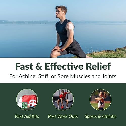 Miniatura 6 de Parches de lidocaína con 4 % de máxima fuerza, paquete de 5 parches de gel para aliviar el dolor, parches grandes de 5.5 x 4 pulgadas para alivio