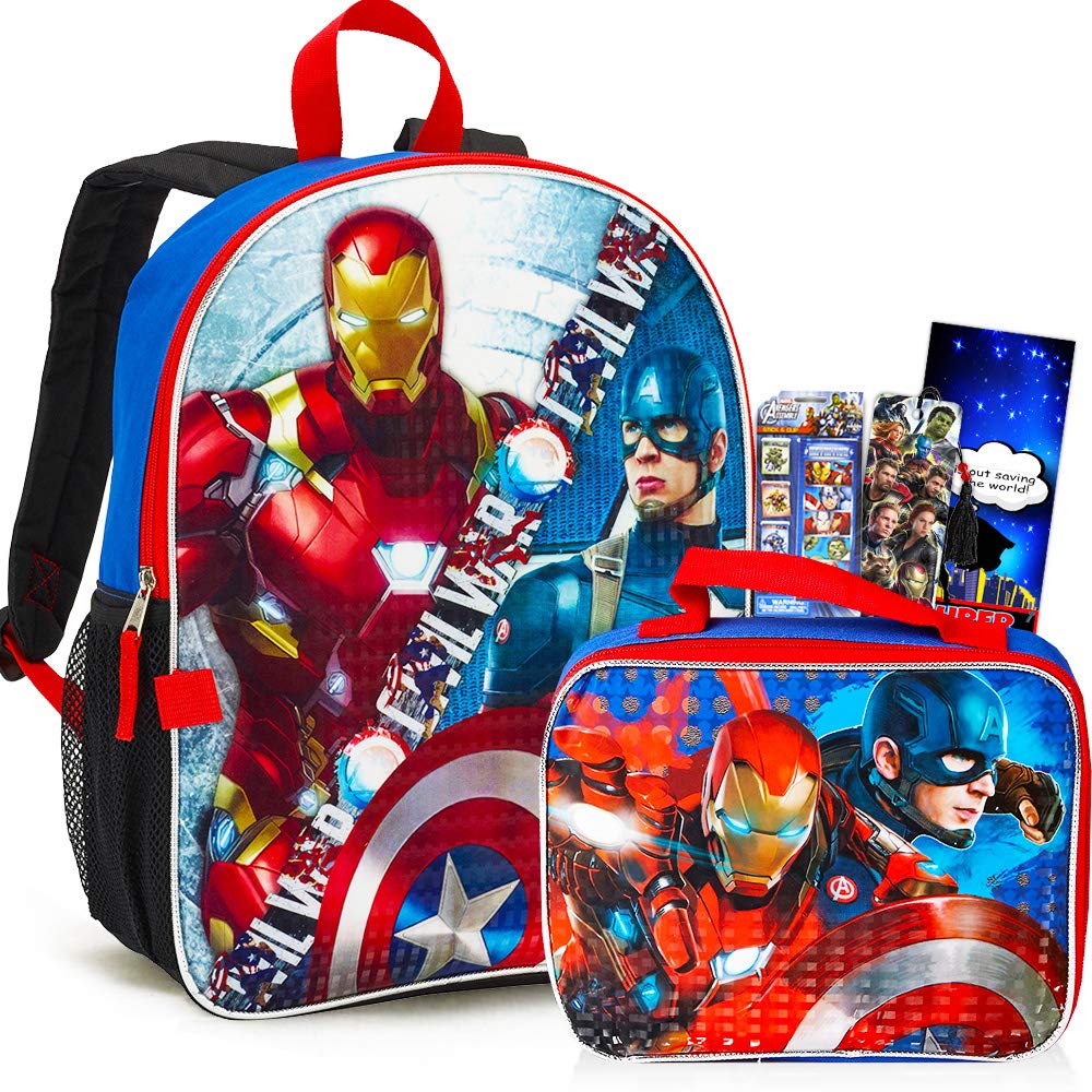 marvel backpack and lunchbox