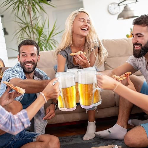 Miniatura 7 de Zukro Vaso de vidrio de 32 onzas con asa y pajilla, vaso de vidrio de borosilcato para agua para café helado, batido, bebidas calientes y frías,