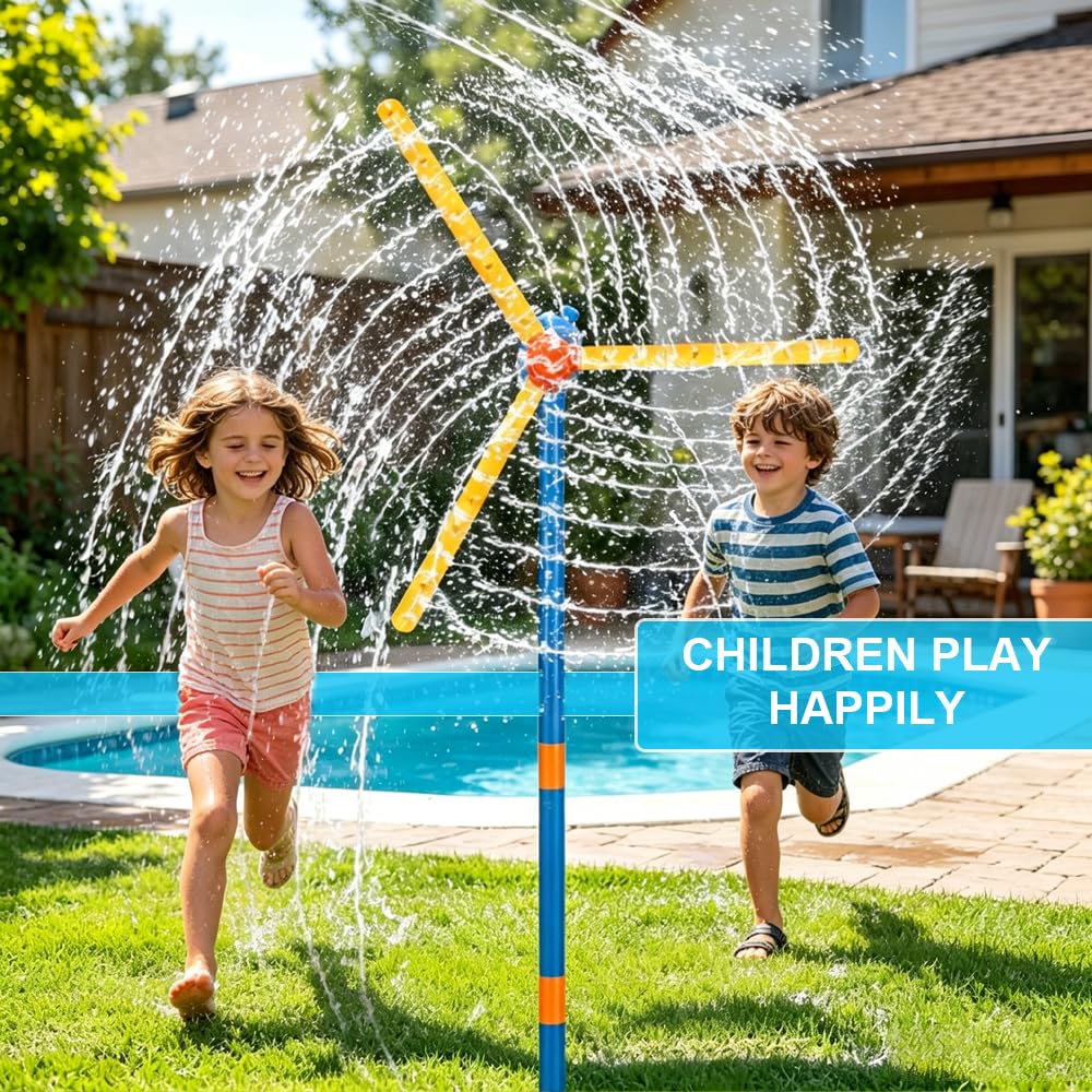 Jouet d'Arrosage d'eau pour Enfants, 360° Rotatif Jardin Jouet D'extérieur pour Enfants de 3-12 Ans, Jouet de Jardin d'extérieur, Divertissement Aquatique Estival pour garçons et Filles
