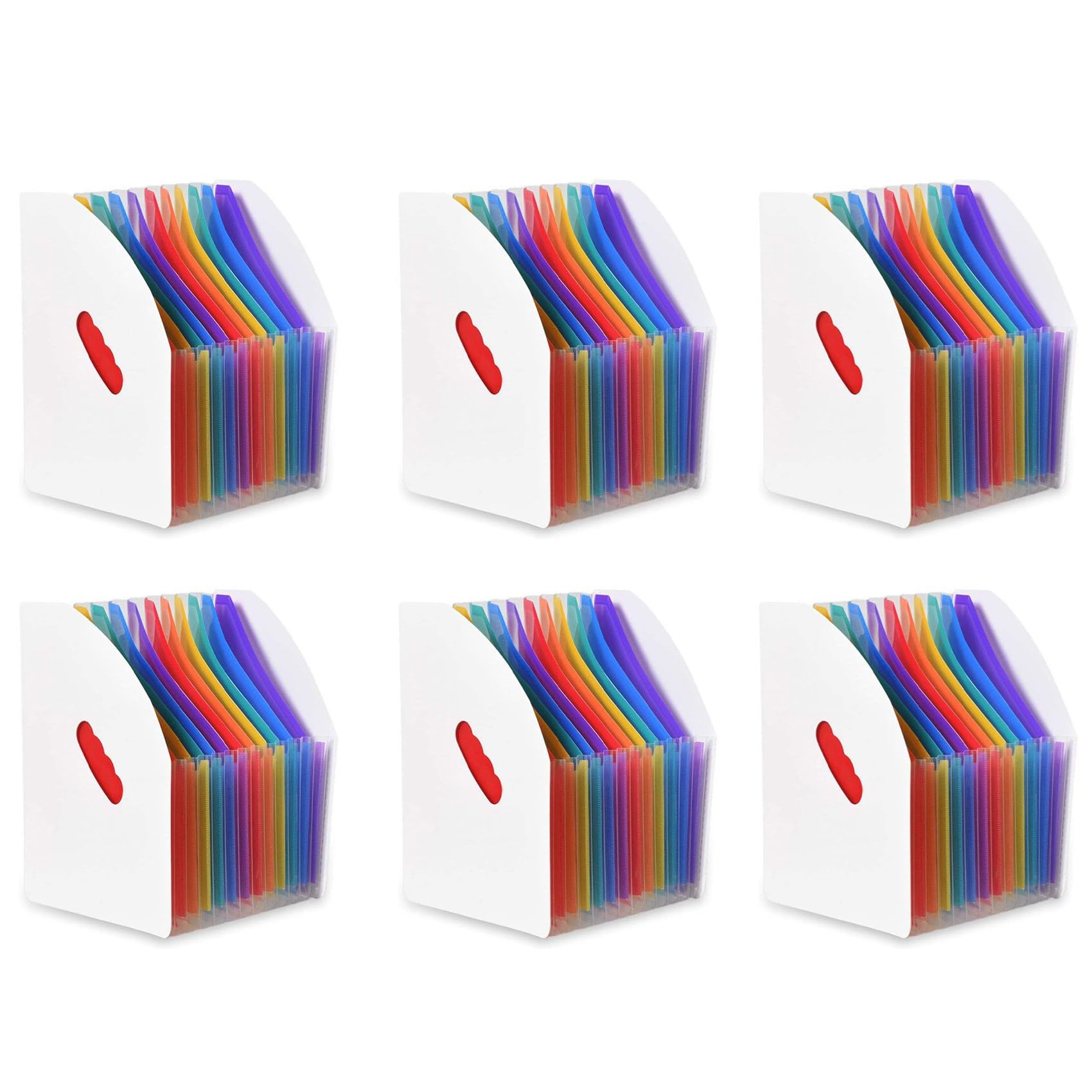 6X Carpeta de Archivos Expandible Carpeta de Pie A4 Organizador Vertical de Archivos Revista Cesta Escritorio 13 Bolsillos Soporte de Archivos