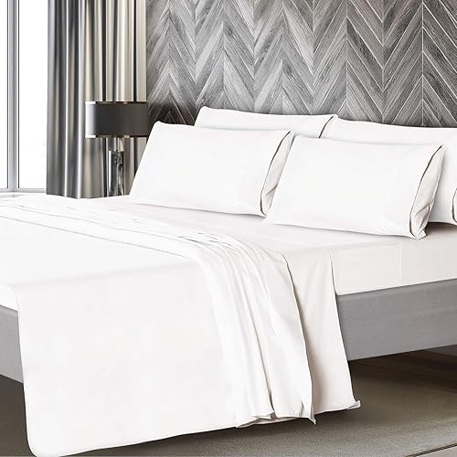 Vista 18 de Mueller Serie 1800 - Juego de sábanas ultrasuaves de 6 piezas, esquinas profundas de hasta 16 pulgadas, transpirables, hipoalergénicas, Verde