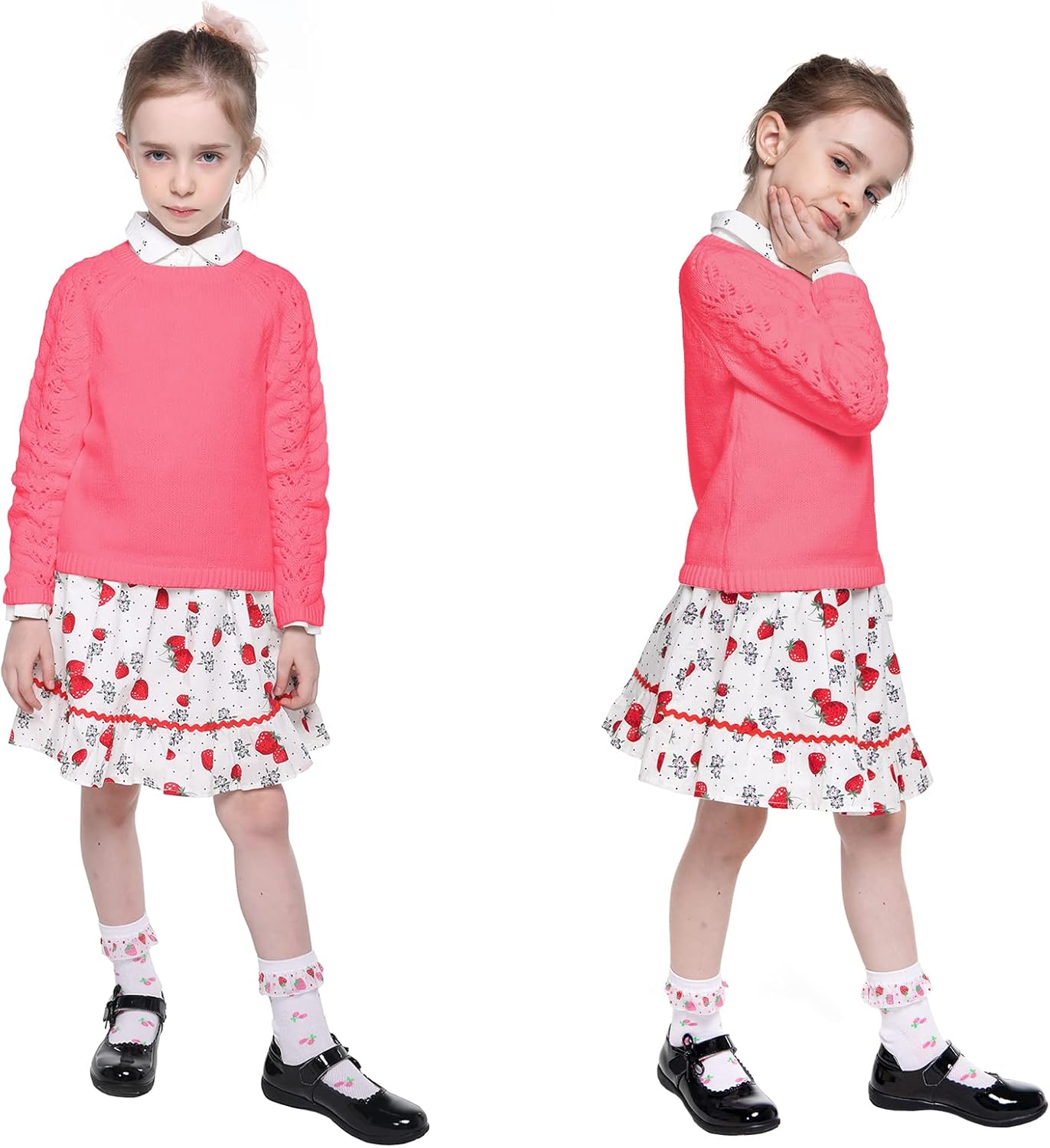 Kid Nation Girls Sweaters for Teen Girls Toddler Girl Cute Knit Crewneck Pullover - Image 2