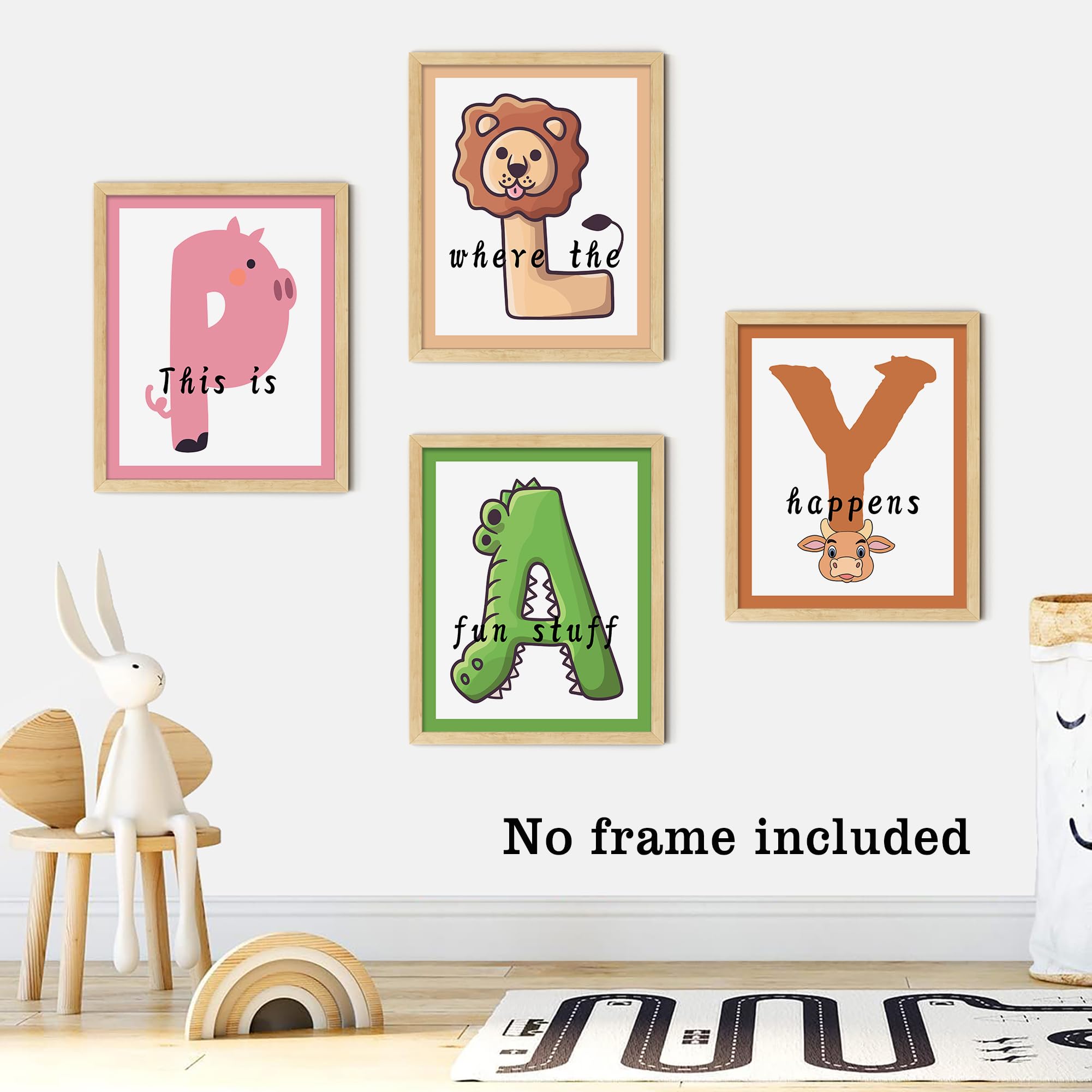 LIELIEYAO Baby Nursery Prints Decor Playroom Decor 8 x 10 Inch Unframed Wall Art Prints for Kids Bedroom Decor,Kids Wall Art for Girls Bedroom Decor - Image 3