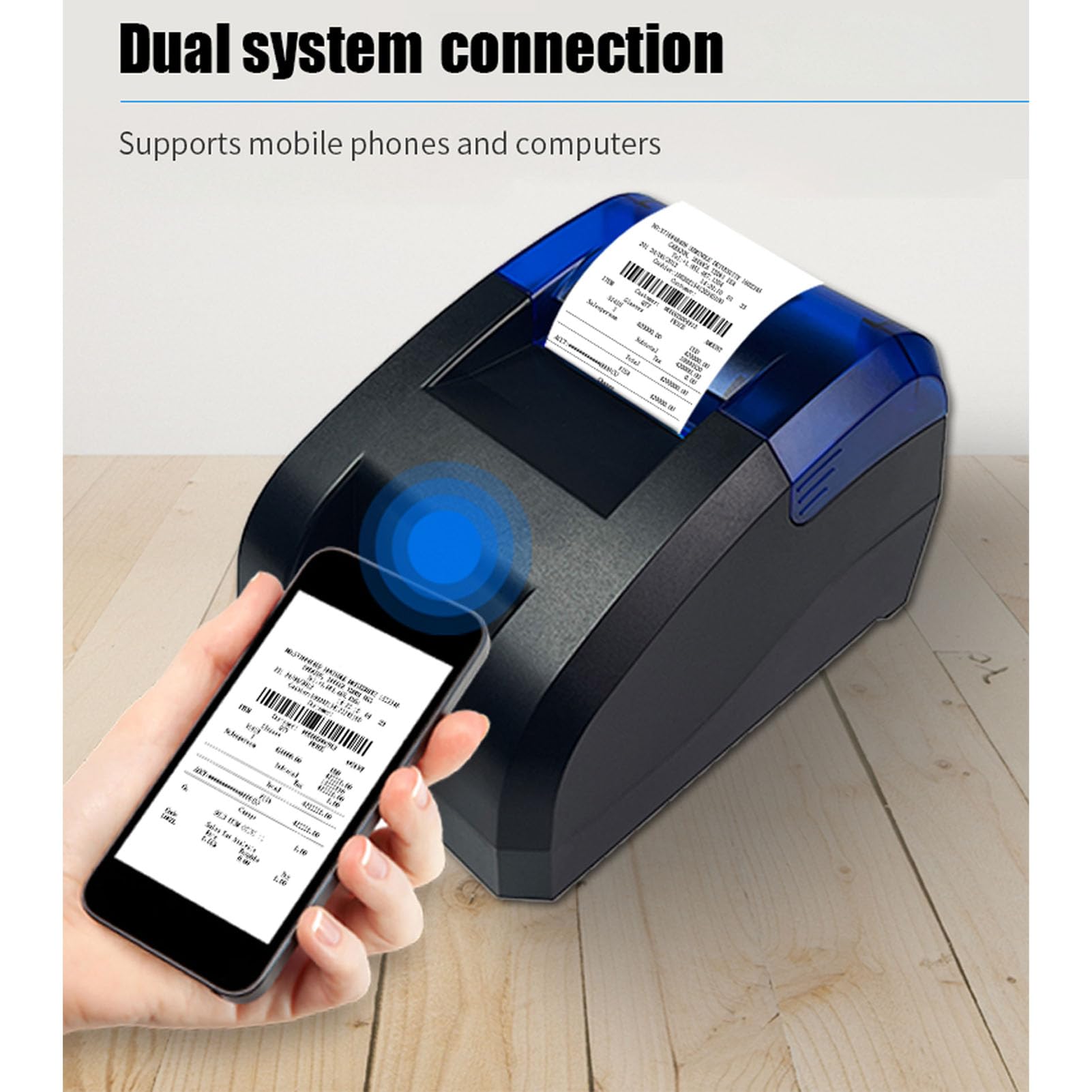 Amazon.co.jp: Asixxsix Bluetoothレシートプリンター、58mm USBミニ