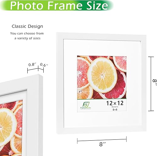 Vista 75 de FrameWorks Marcos de fotos clásicos de madera de 11 x 14 a 8 x 10 pulgadas con vidrio templado, roble natural, paquete de 6