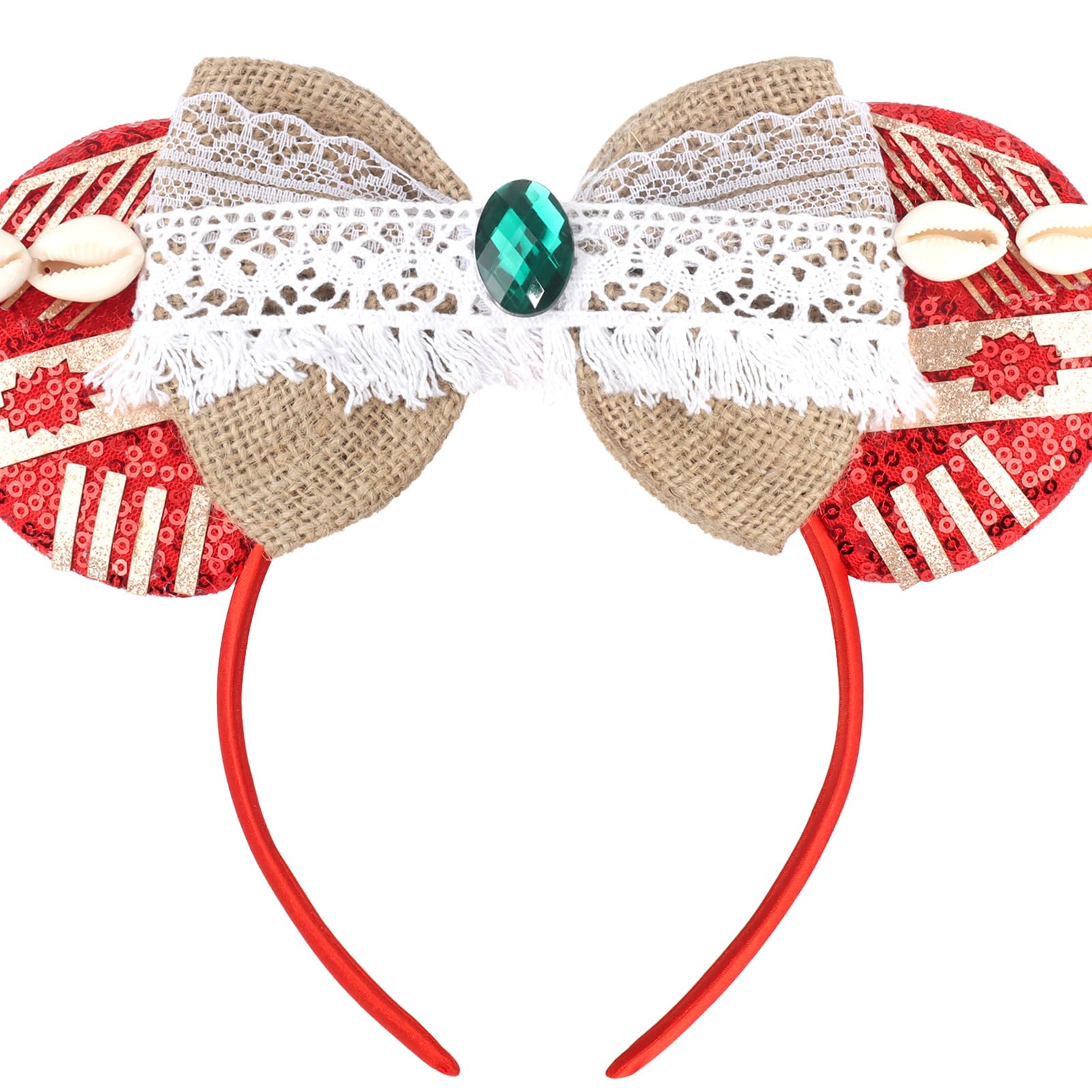 ETLUK Ears Headband for Women Girls Adult, Sequin Bow Headbands Hairs Accessories for Cosplay Accessories Party Decorations