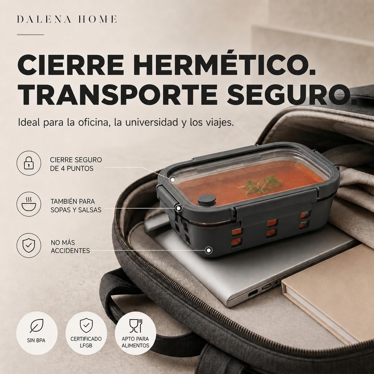 Fiambreras de Cristal Borosilicato – Set Meal Prep 3x1520 Mililitros, Recipientes Herméticos Apilables, Aptos para Microondas con Válvula de Vapor, Funda Silicona Anti-Impacto