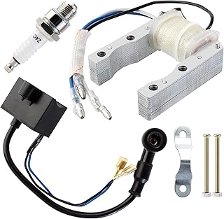 Yingshop CDI Ignition Magneto Coil Spark Plug fits 49cc 50cc 60cc 66cc 70cc 80cc 2-stroke Engine Motorized Bicycle Bike
