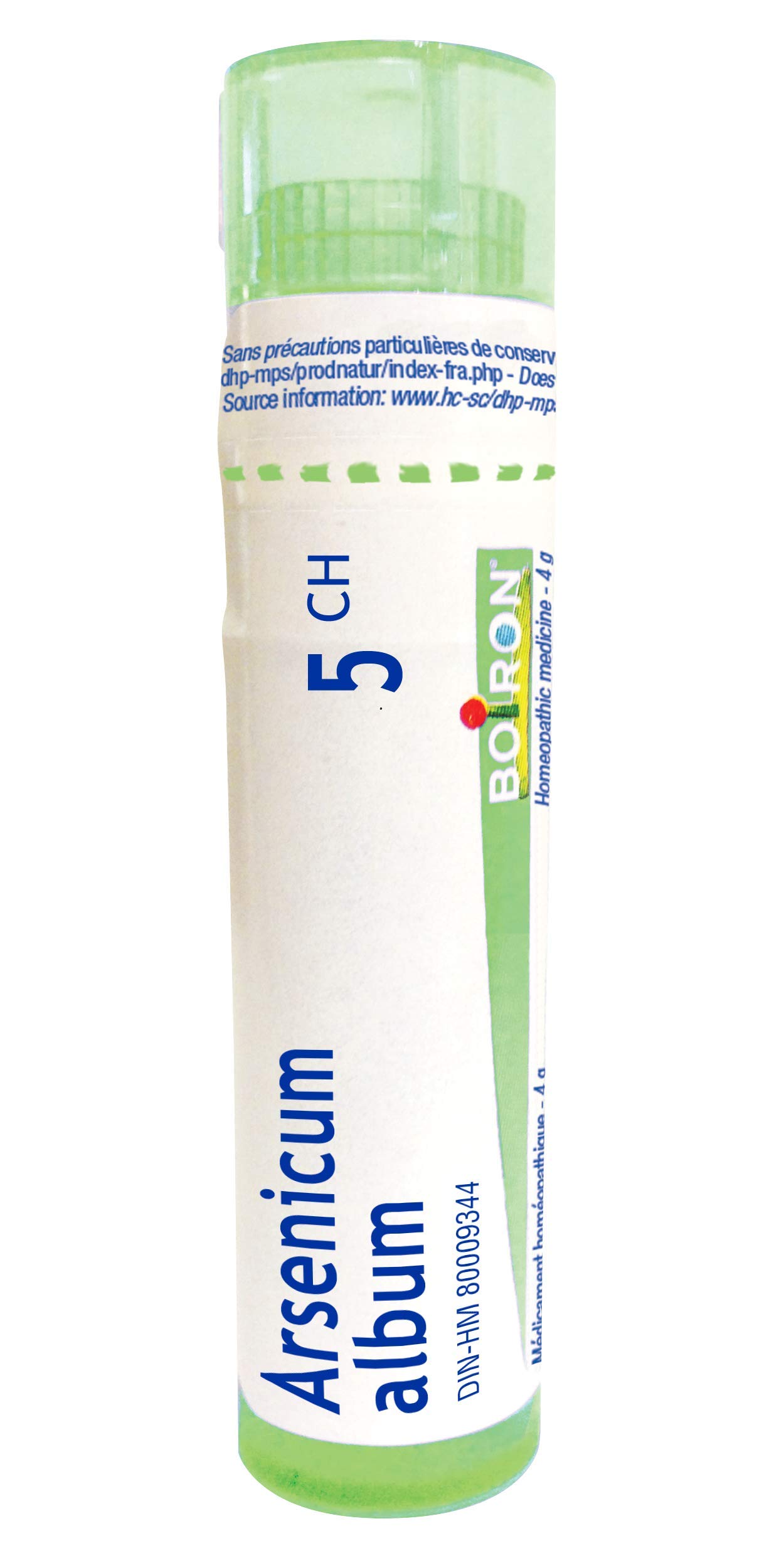 Boiron Arsenicum album 5ch,Homeopathic medicine. Each tube contains 4 g (approximately 80 pellets)