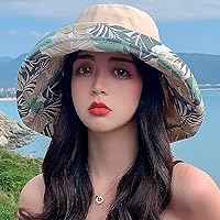 Vista 25 de Reversible Floral Sun Hats UV Protection UPF Packable Wide Brim Chin Strap Women
