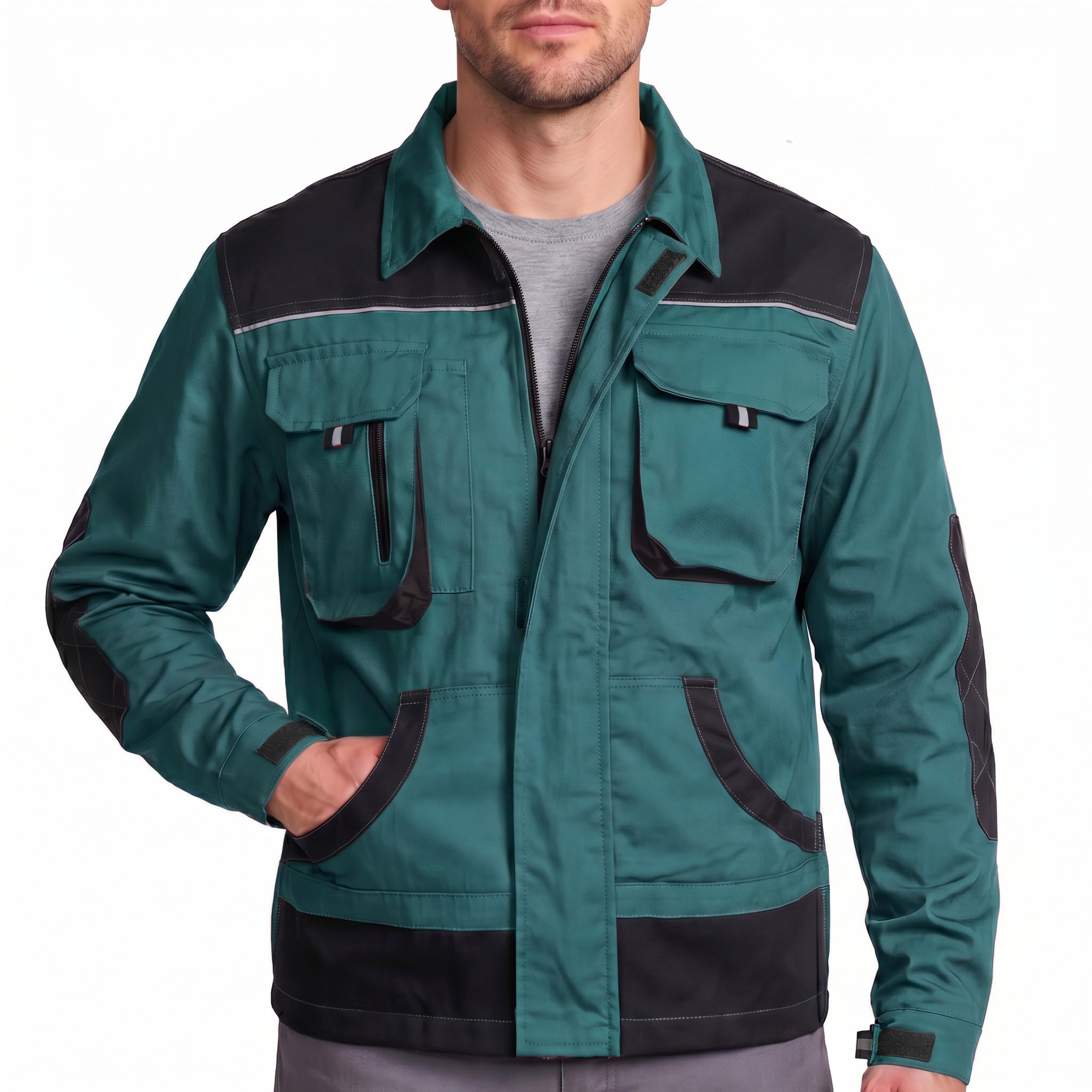 Stenso Des-Emerton - Chaqueta de trabajo multiusos para hombre - codos reforzados