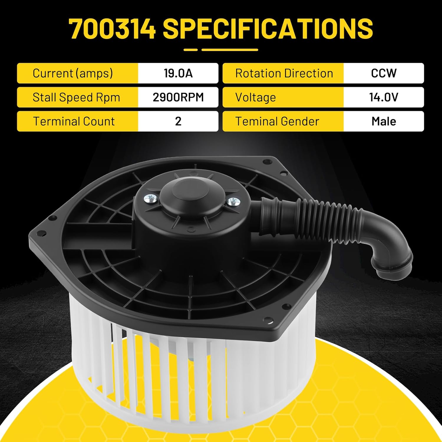 700314 HVAC Blower Motor Fits for Nissan NV1500 NV2500 NV3500 2012-2021, for Nissan Titan 2017-2021, for Titan XD 2016-2021 Blower Motor Replacement 272201PA0A 27220EZ00A 272201PA1B