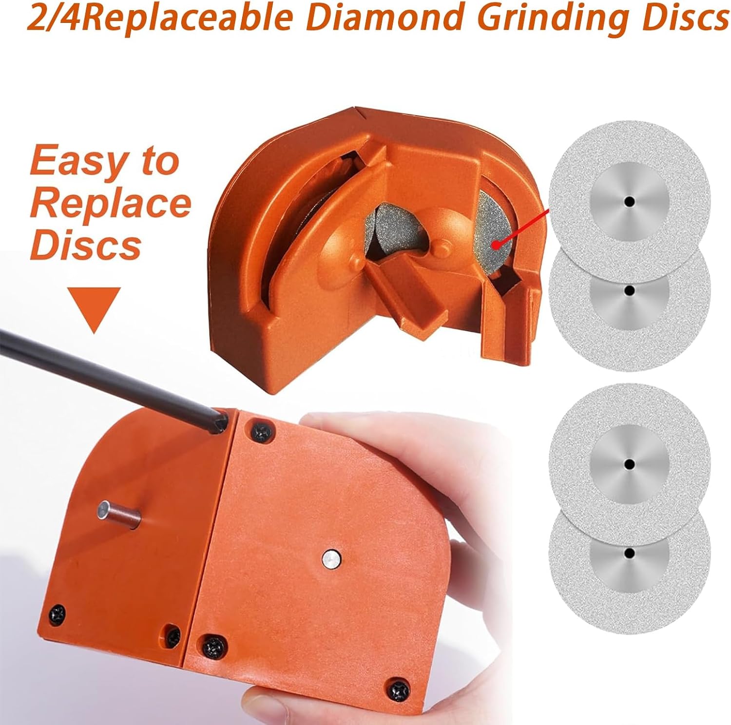 Drill Bit Sharpeners, Electric Portable Drill DitGrinding Machine with Three Drill Bits, Hand Electric Drill Tool PolishingMachine for Carbide Masonry Drill Bits(Light Coffee)