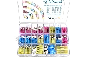 Qibaok 250PCS Heat Shrink Electrical Terminals Kit