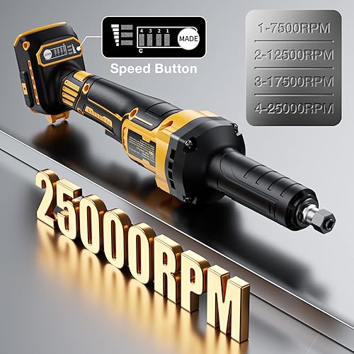 Miniatura 6 de Amoladora de troqueles compatible con batería Dewalt 20V MAX, amoladora de troqueles inalámbrica con motor sin escobillas de 25000 RPM, recolección