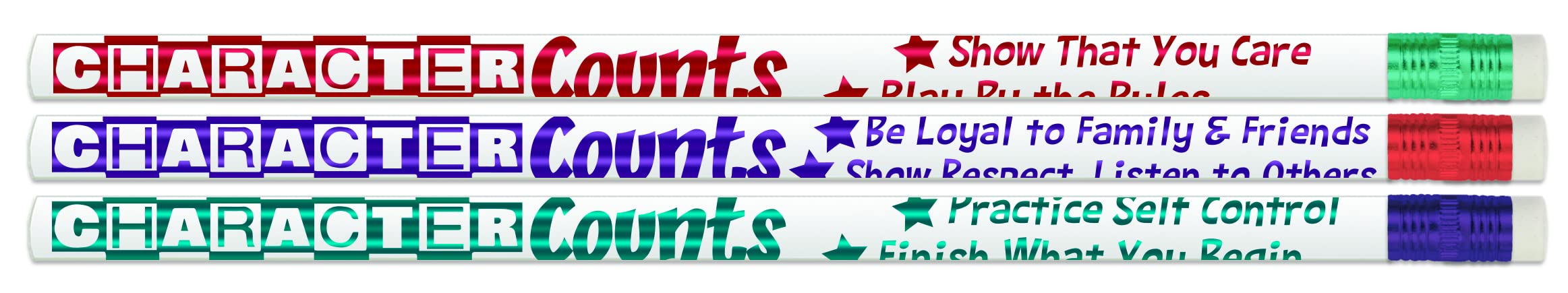 MusgraveCharacter Counts Designer Pencil for Awards, Incentives and Motivation (12)