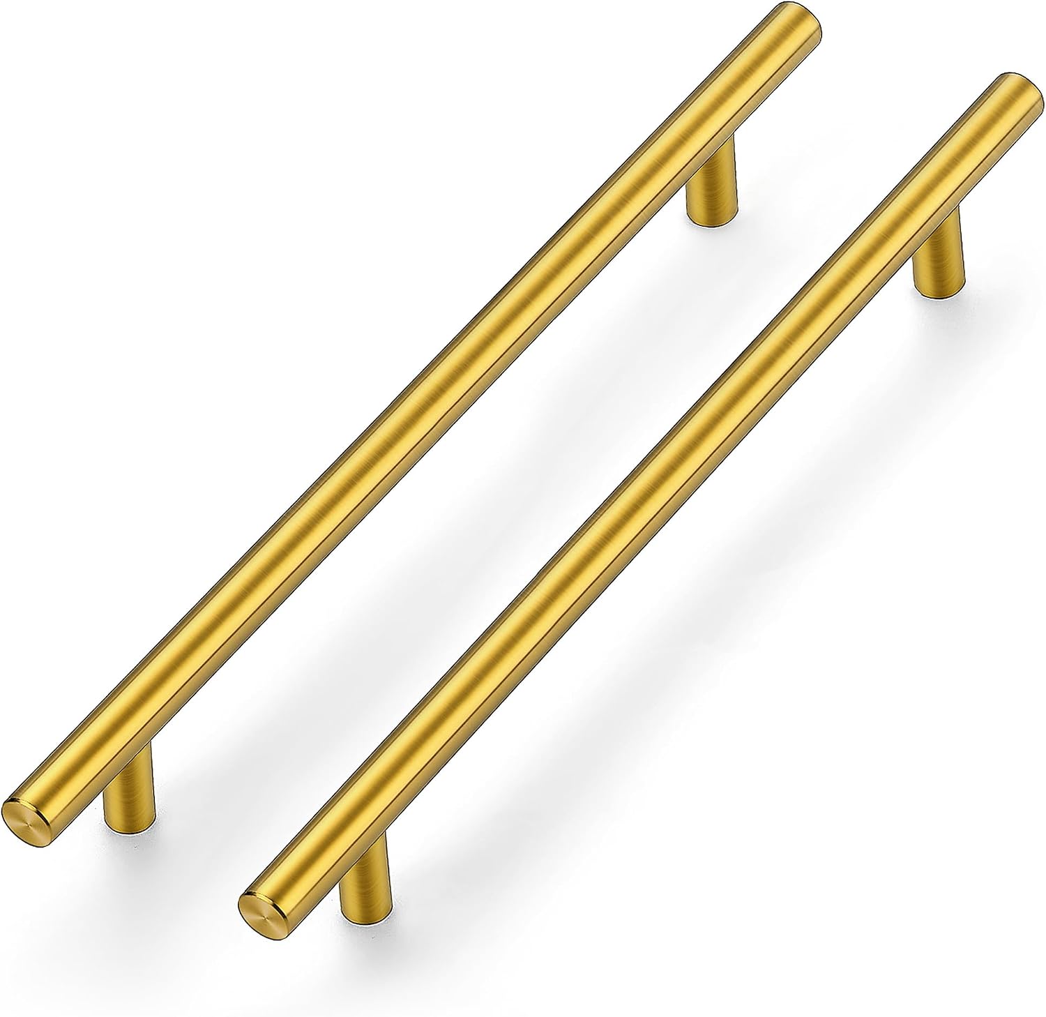 Ravinte Pack of 25 Gold Furniture Handles, T Bar Handles for Kitchen Cabinets, 76 mm Hole Centre, Cabinet Handles, Rustproof Stainless Steel Furniture Door Handles