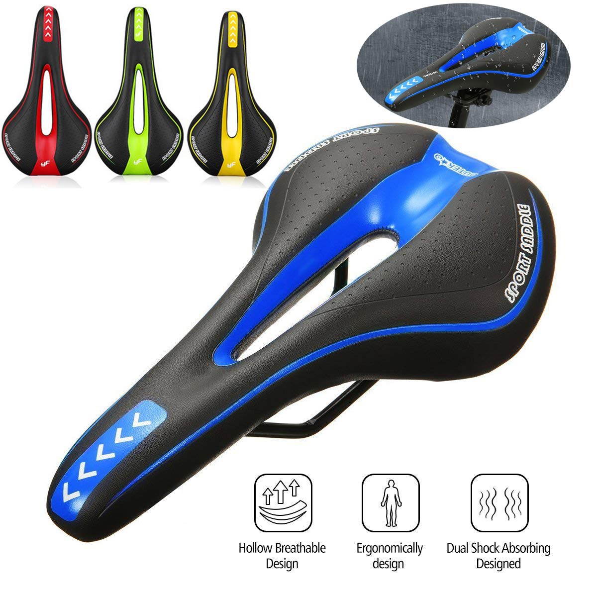 BESPORTBLE Sella Bici Sella Mountain Bike Sella Professionale MTB Comfort Sella per Bicicletta Cushion Pad