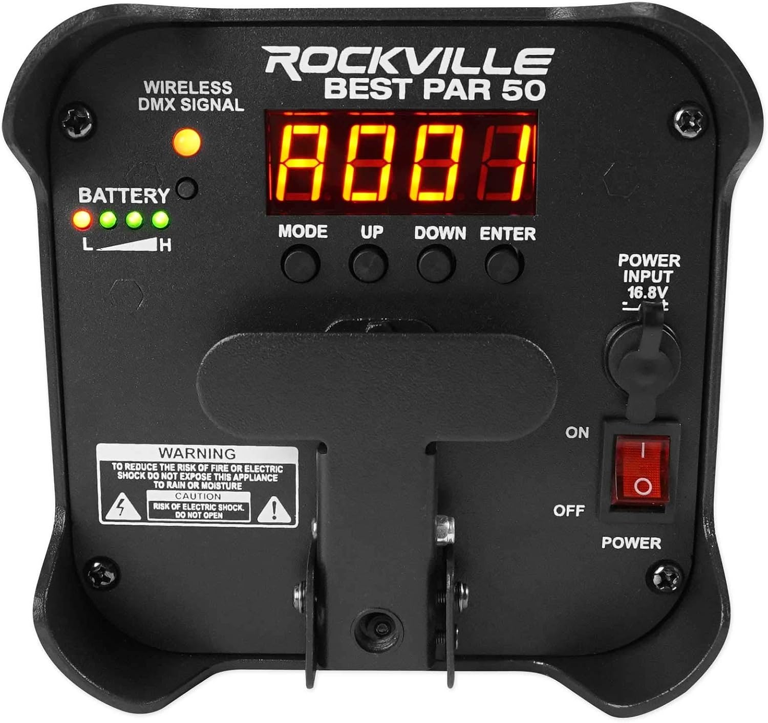 Rockville Best PAR 50 Bundle: (4) Rechargeable Par Can Wash Lights with Wireless DMX RGBWA UV, RLB30 Carry Bag for Slim Par Lighting Accessories, 5-Items