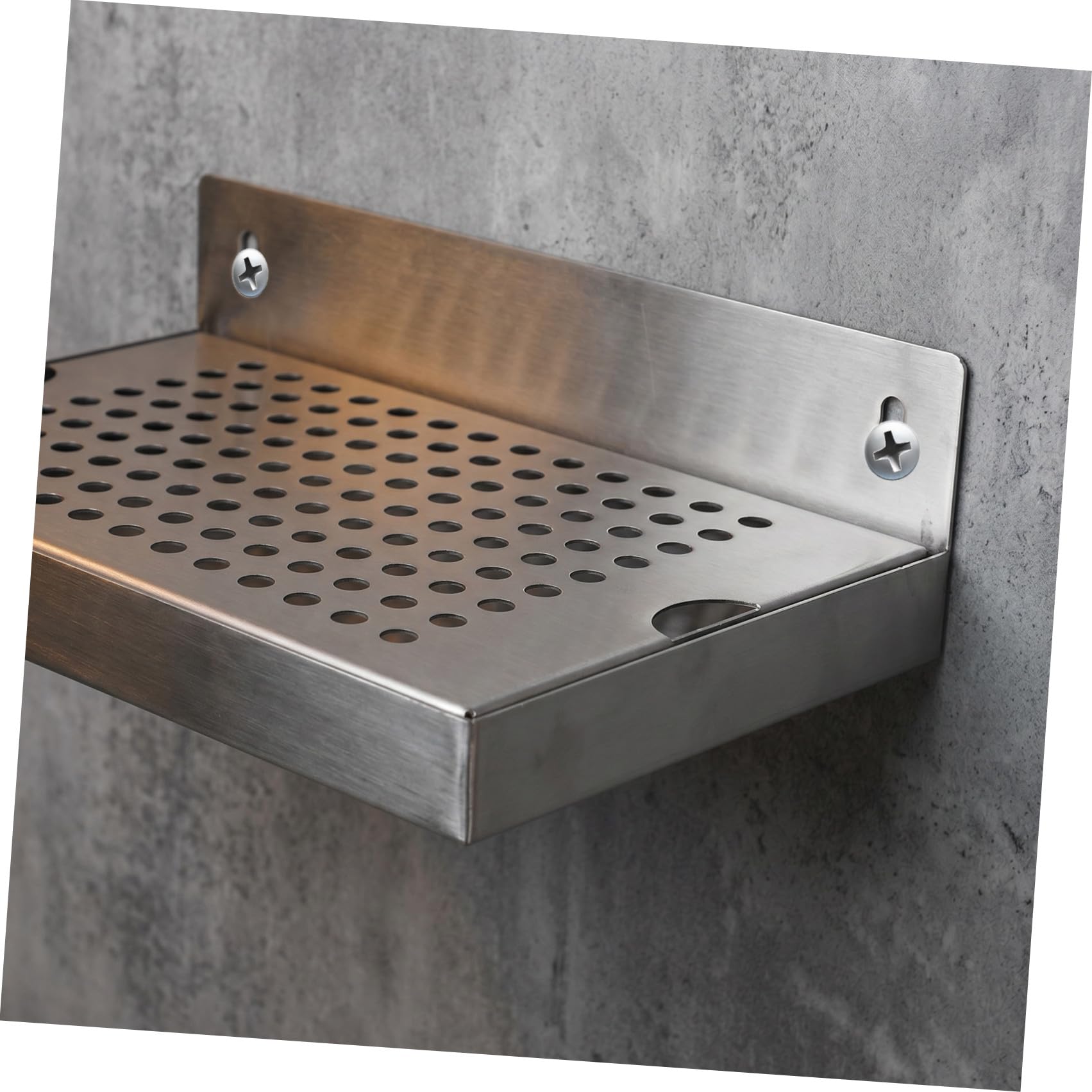 Ciieeo Bandeja de Goteo Diseño Desmontable para Grifo de Cerveza de Acero Inoxidable con Drenaje y Montaje en Pared para Dispensadores de Bebida en Bares y Restaurantes