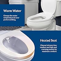 Vista 8 de Bio Bidet BB500 Heated Electric Bidet Seat with Warm Water Wash, Night Light, Low Profile Design, Elongated