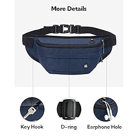 WATERFLY Fanny Pack Waist Bag: Large Crossbody Fannie Bum Belt Bag Hip Phanny Pack for Men Women Outdoor Sport Hiking Traveling Walking