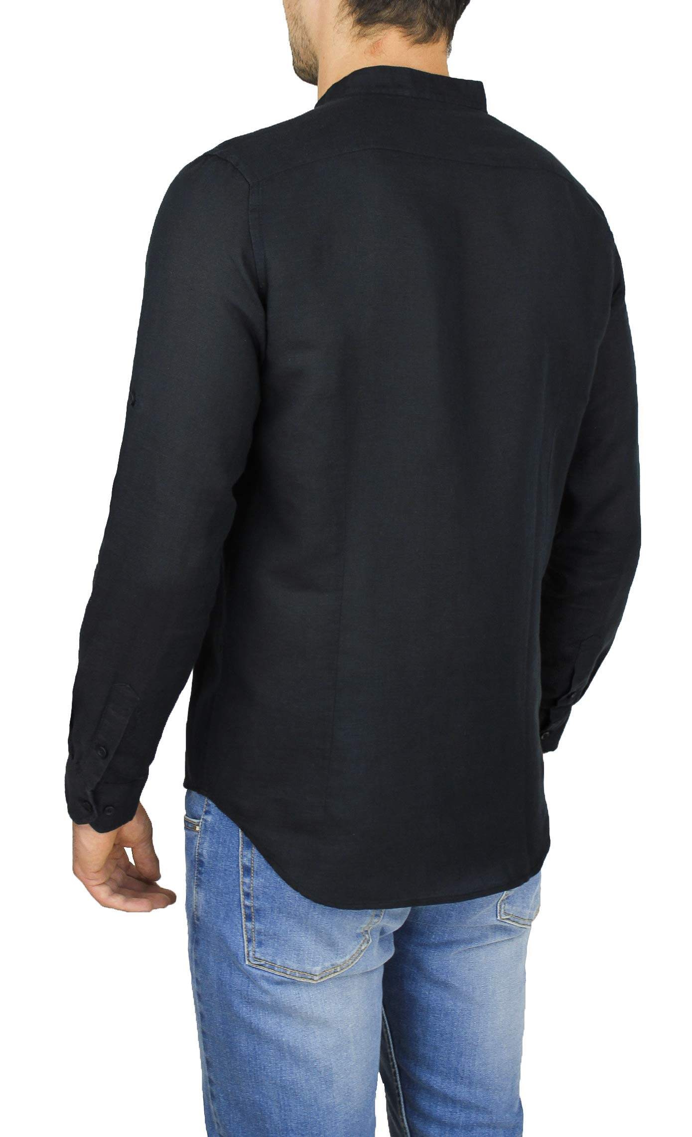 Camicia Lino Uomo Sartoriale Primavera Estate Casual Elegante
