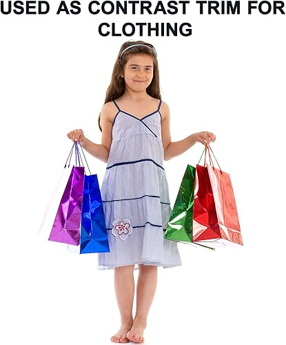 Miniatura 4 de Cinta al bies de doble pliegue de 14 de pulgada, cinta de encuadernación al bies de doble pliegue de 55 yardas por rollo para manualidades, costura,