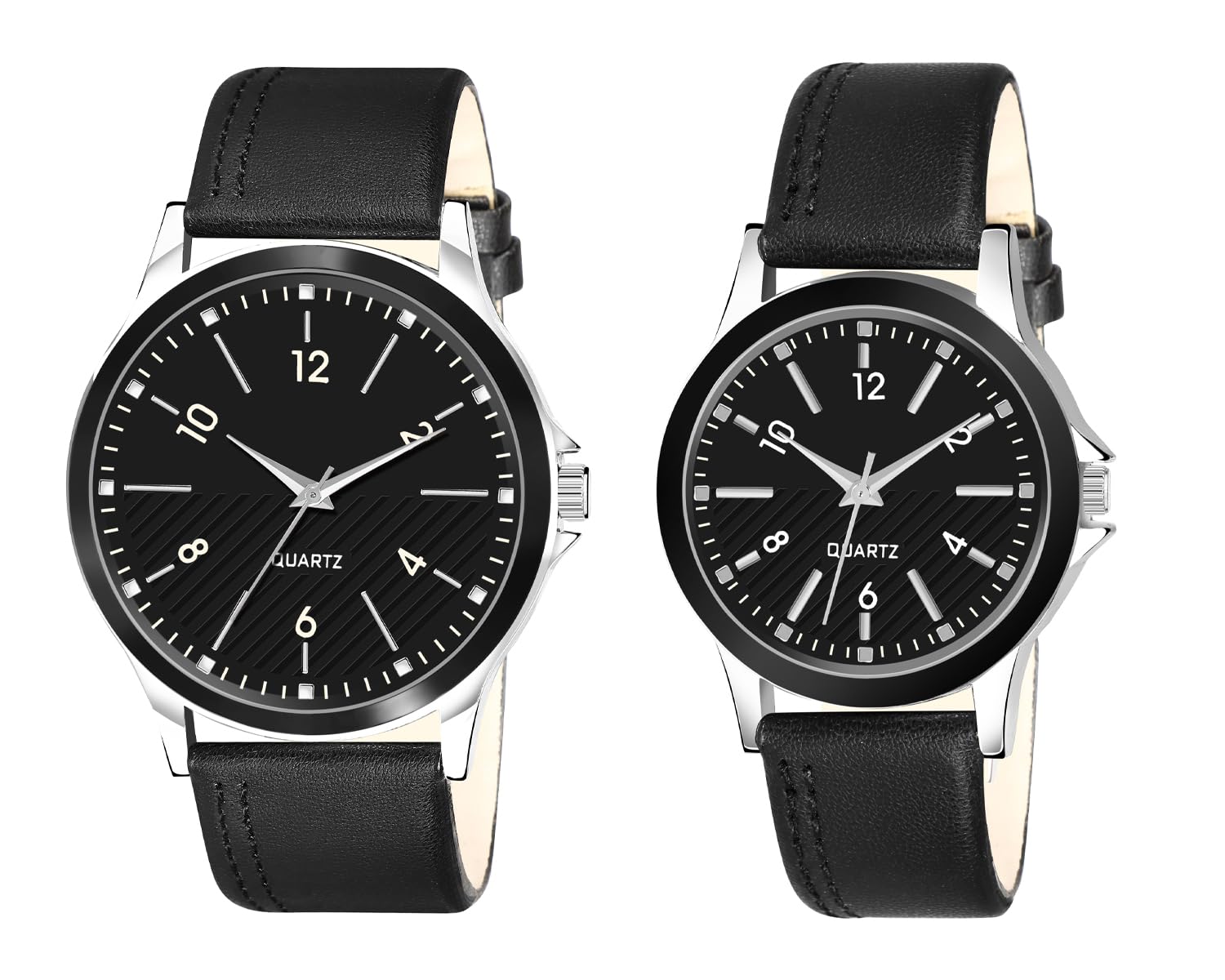 Shocknshop Leather Analogue Unisex Couple Combo Watch For Men & Women (White Dial & Black Colored Strap) -Lr93-340, Black Band (B0CD286YRT) Amazon Price History, Amazon Price Tracker
