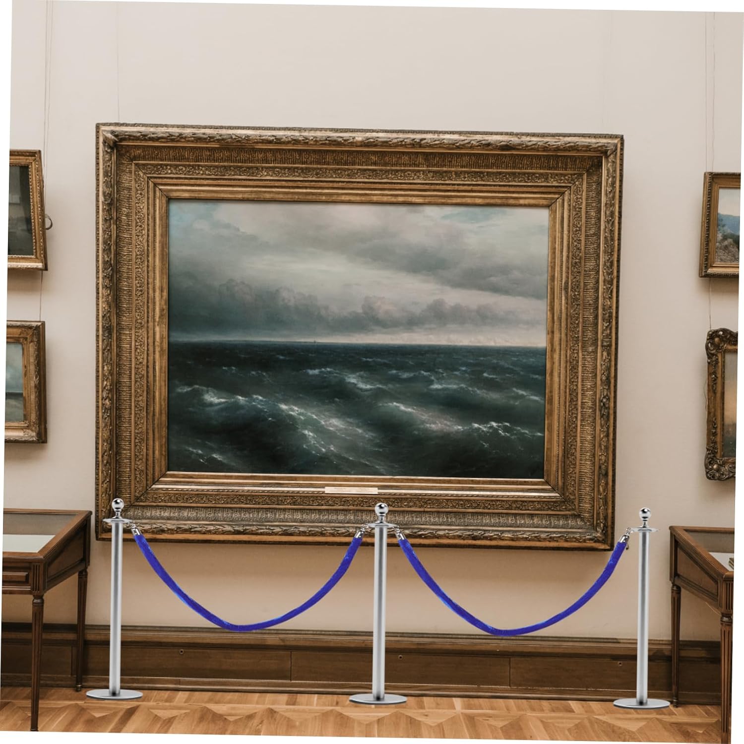 2pcs Velour Rope Stanchion Rope Red Velour for Crowd Control Barrier Safe Distance Awareness Easy Assembly