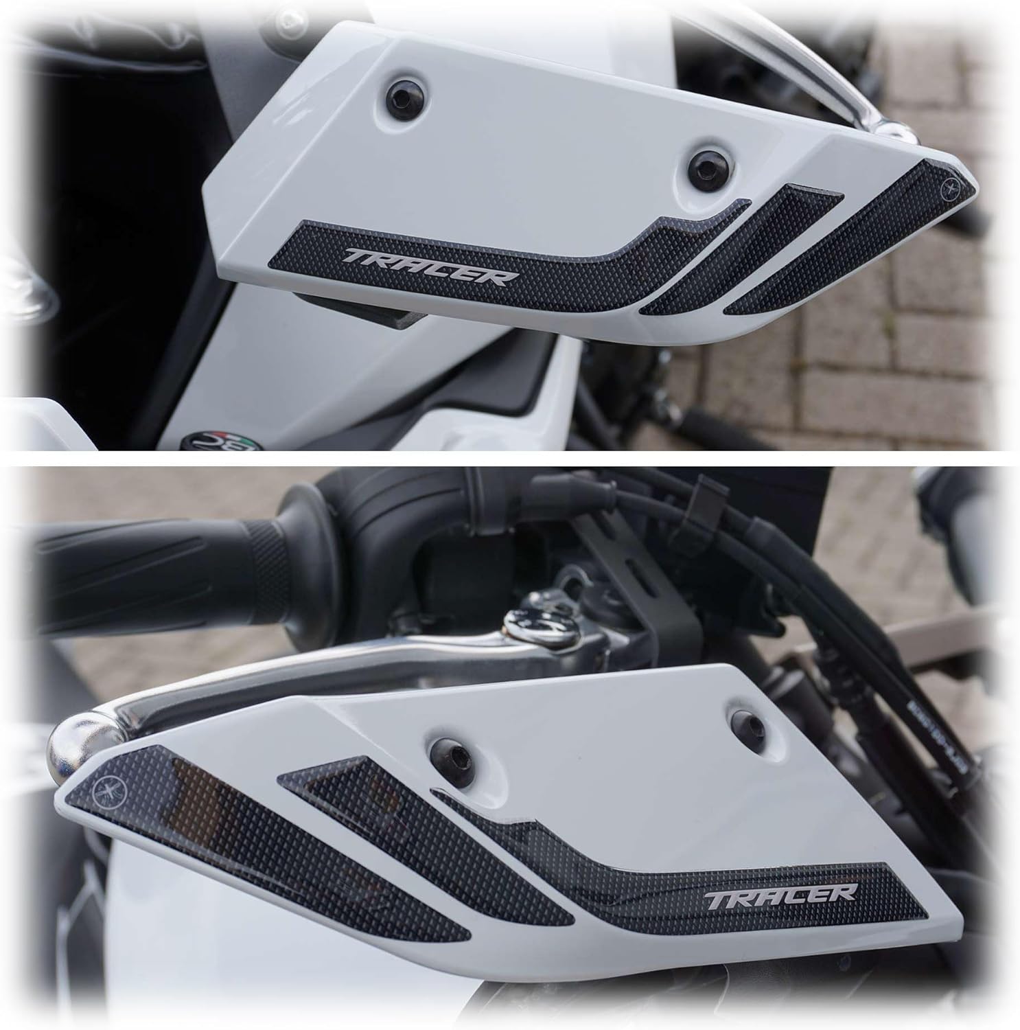 labelbike - 3D Stickers Motorcycle Handguards Protection and Decoration in Resin Compatible with Yamaha Tracer MT-07 2016-2019