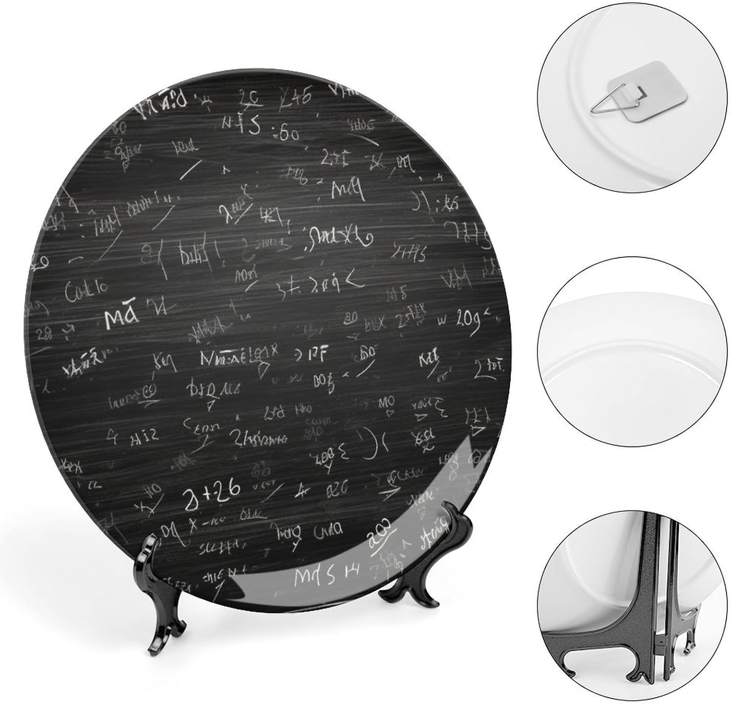 Blackboard Wallpaper Ceramic Decorative Plate for Home, Bone China Plates image 4