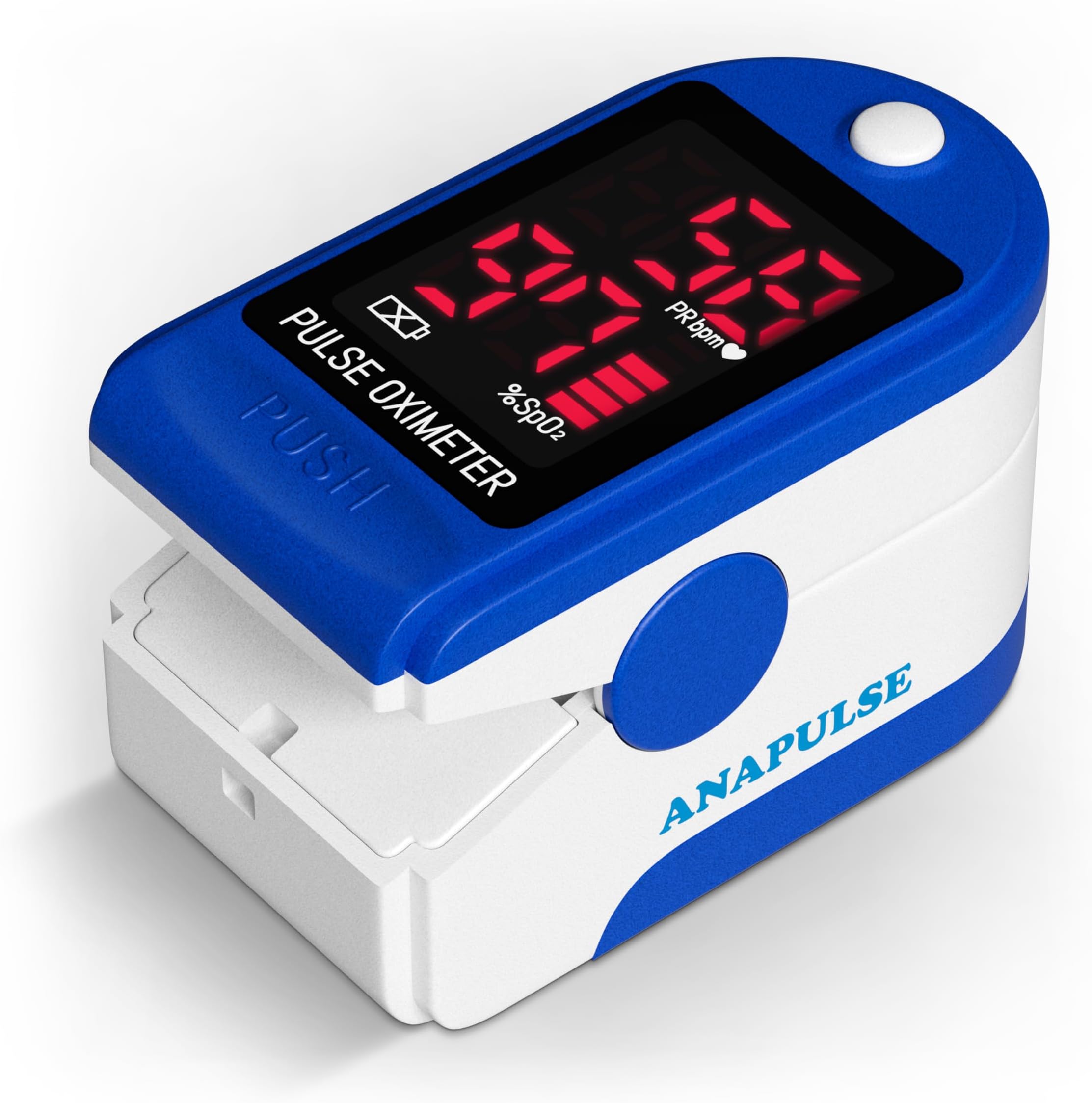 Finger Pulse Oximeter | Digital Display | Heart Rate & Oxygen Level Readings | Batteries, Carrycase and Lanyard Included | CE Approved | NHS Supplied (ANP100)