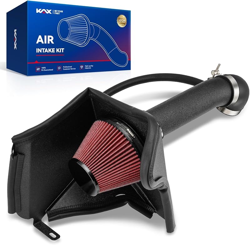 Kit de admissão de ar frio KAX com tubo de 7,62 cm e escudo térmico para Jeep Cherokee 1991–2001 – 1 kit